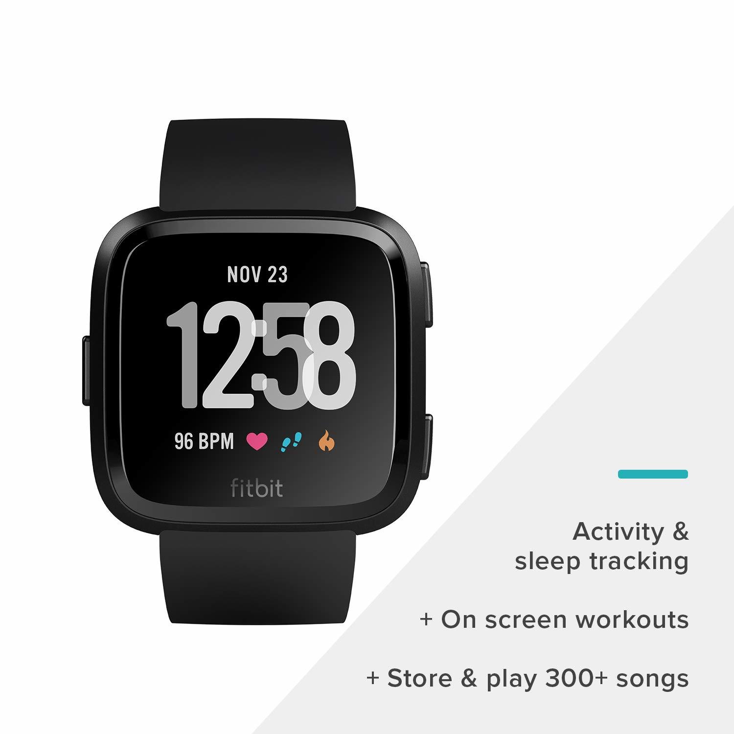 Fitbit Versa Health & Fitness Smartwatch - Black image