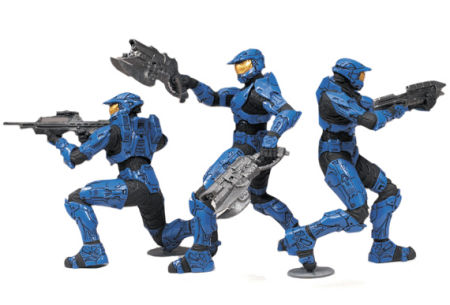 Halo Heroic Collection Action Figures Blue Team (pack of 3) image