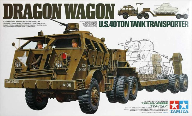 Tamiya U.S. 40 Ton Tank Transporter "Dragon Wagon'' 1:35 Model Kit