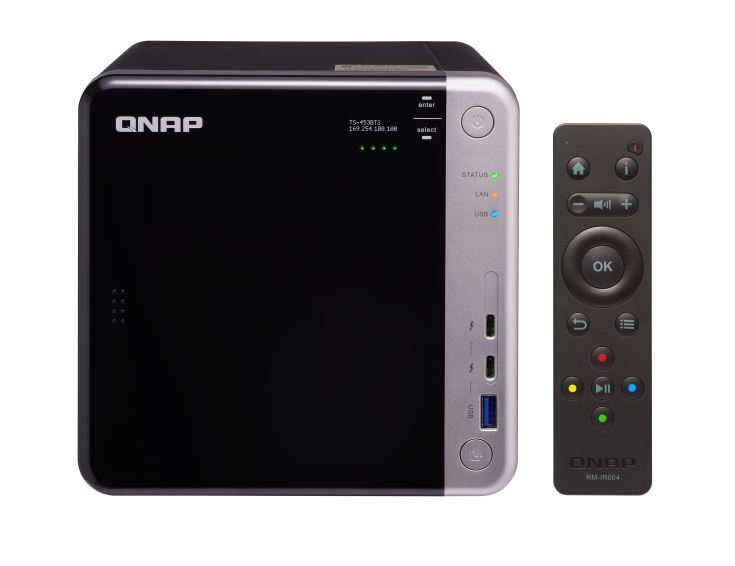 Qnap Ts-453Bt3-8G 4-Bay Nas (No Disk), 10Gbe & Tbolt, 3 W 2X M.2 2280 Sata Ssd Slot,Apollo Lake J3455 1.5-2.3Ghz, 8Gb image