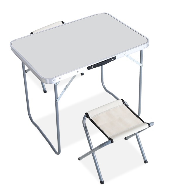 Outdoor Compact Folding Table (70x50cm, White)