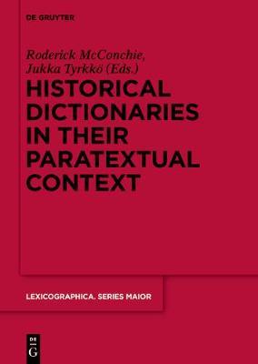 Historical Dictionaries in their Paratextual Context image