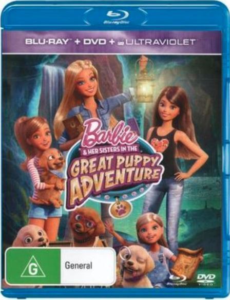 Barbie & Her Sisters In The Great Puppy Adventure on DVD, Blu-ray, UV image