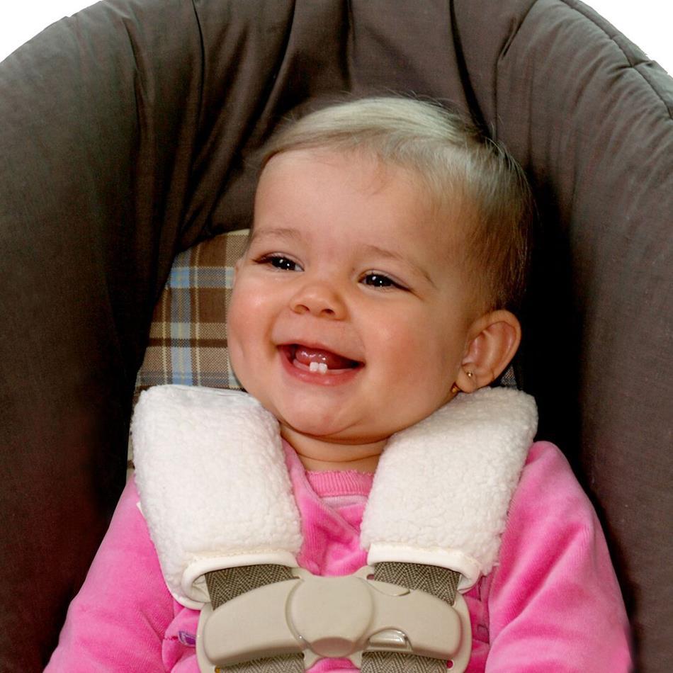 Jolly Jumper Soft Straps for Car Seat (Plush Cream) image