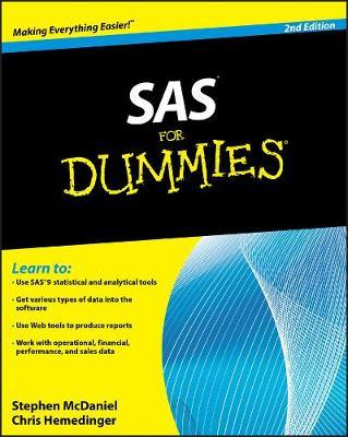 SAS For Dummies by Stephen McDaniel