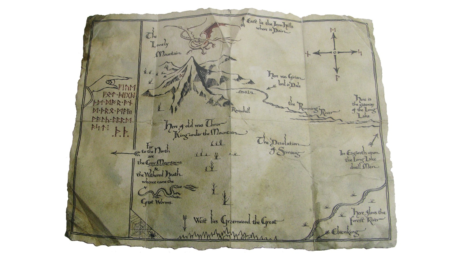 The Hobbit 16" Art Print: Thorin's Map | at Mighty Ape NZ
