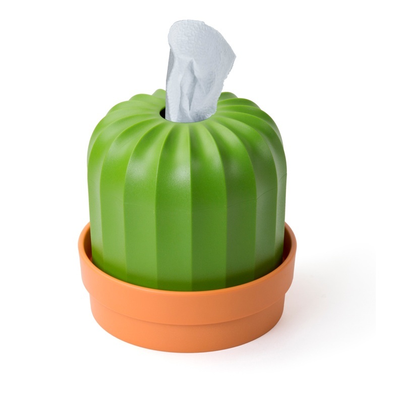 Qualy Cactiss Tissue Holder (Orange/Green) image