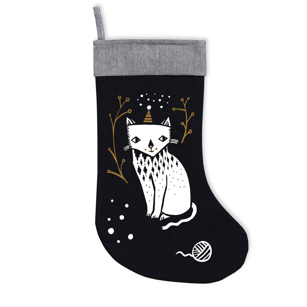 Organic Holiday Stocking - Kitty Love image