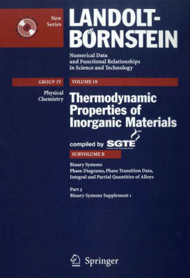 Binary Systems: Supplement 1 by Scientific Group Thermodata Europa (Sgte image