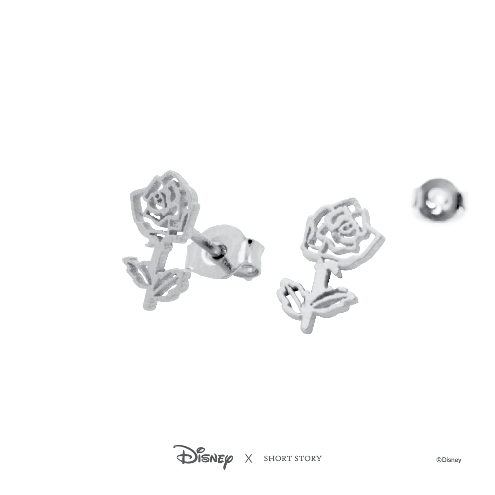 Disney Earring Belle Rose - Silver image