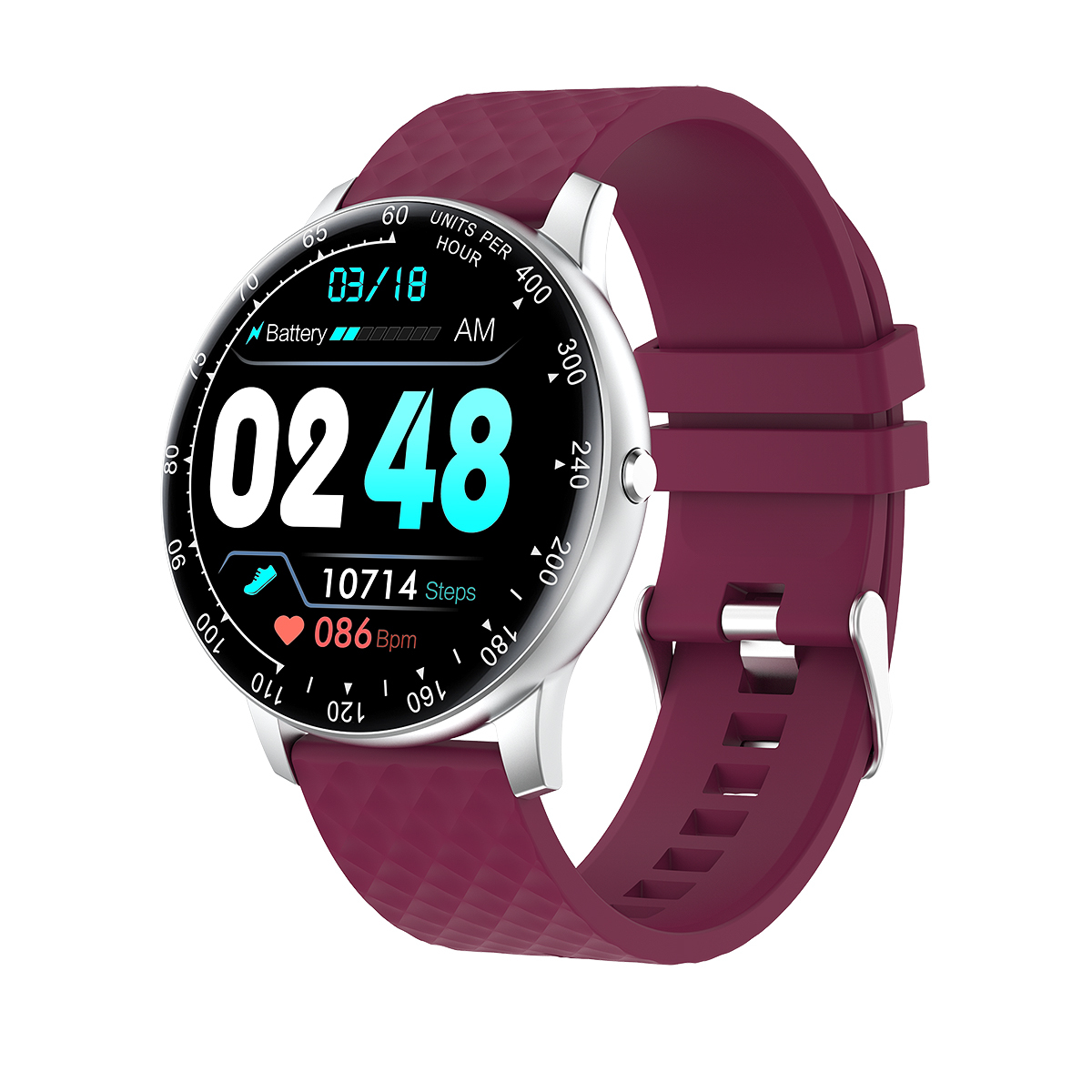 Health Monitoring Smart Watch Purple at Mighty Ape NZ