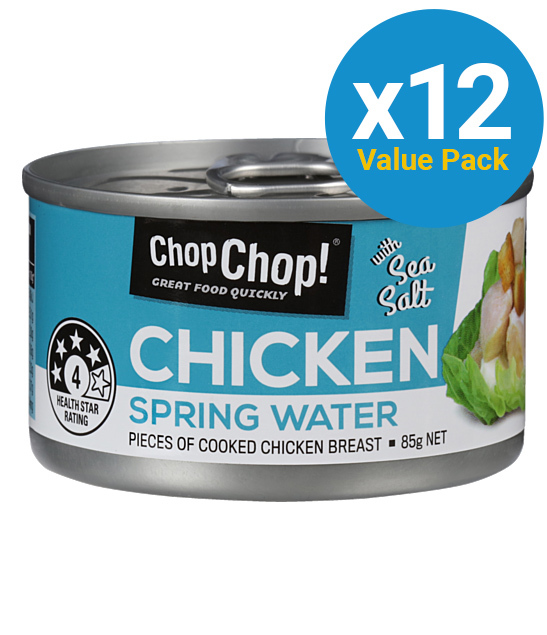Chop Chop: Chicken Chunks - Springwater & Sea Salt 85g (12 Pack) image