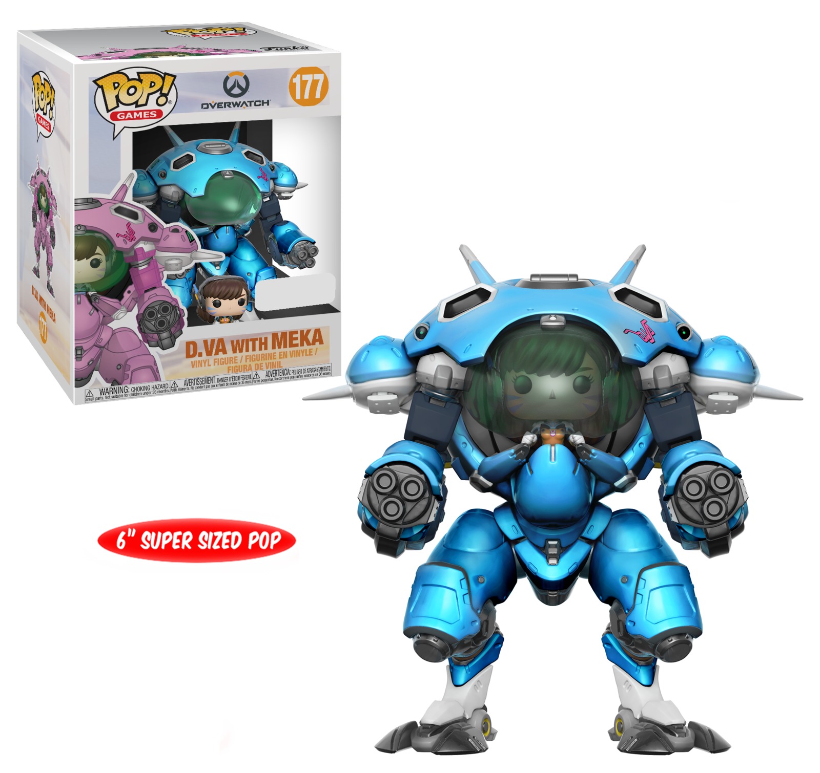Overwatch – D.VA & Meka (Blueberry) 6" Pop! Vinyl Figure image