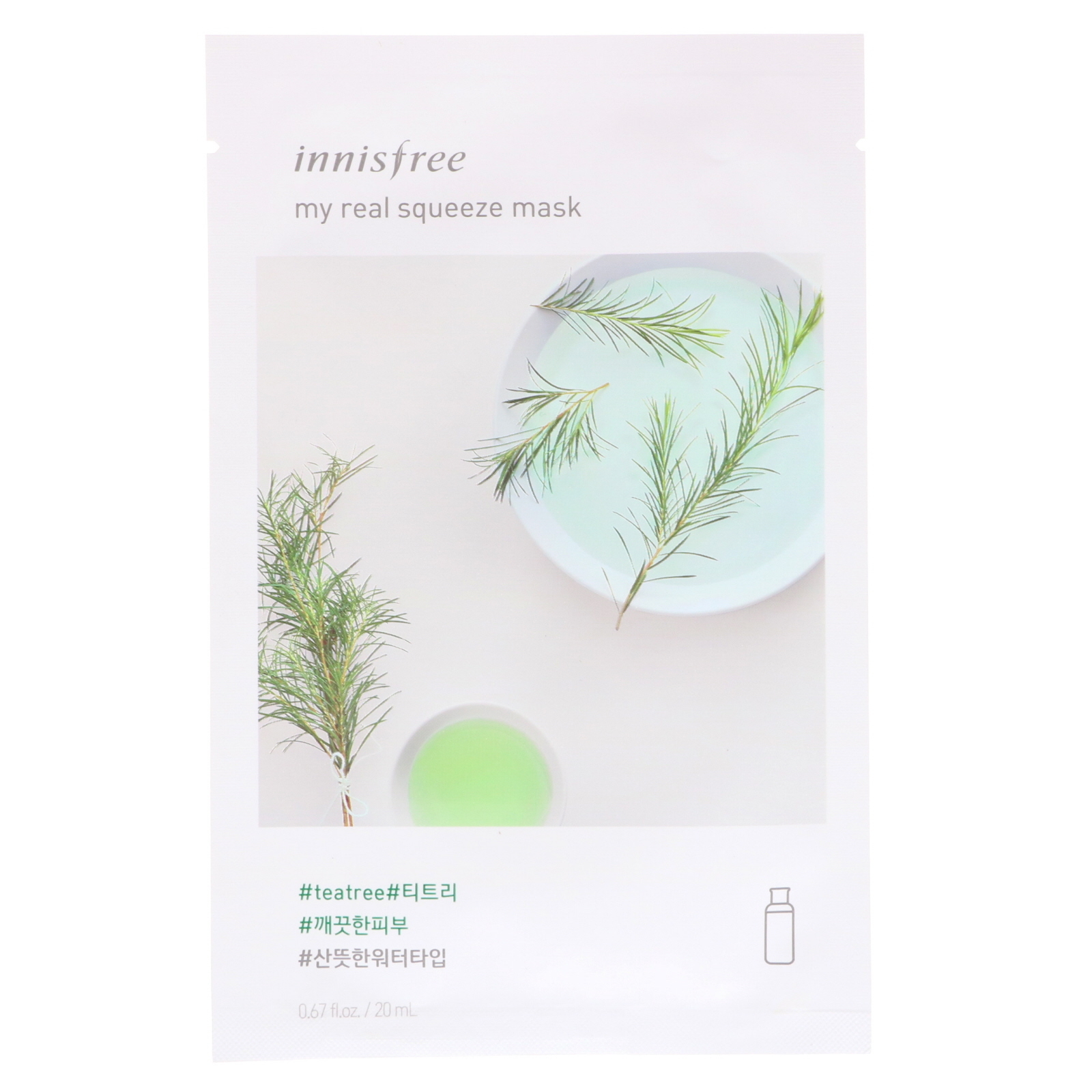 Innisfree - My Real Squeeze Sheet Mask - Tea Tree (20ml) image