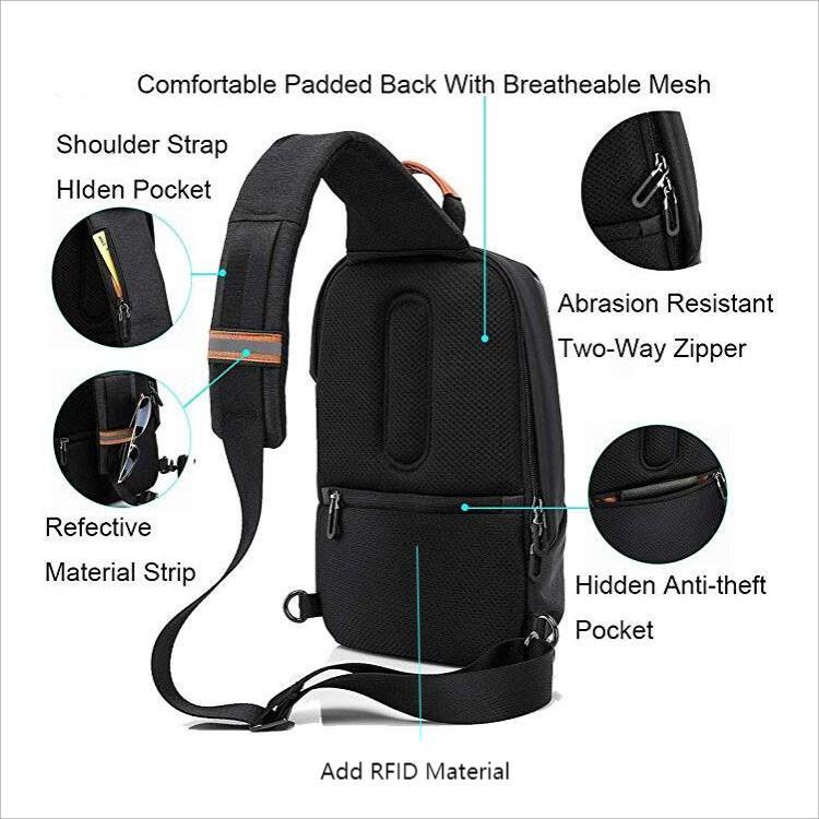 Crossbody Sling Backpack Black at Mighty Ape NZ