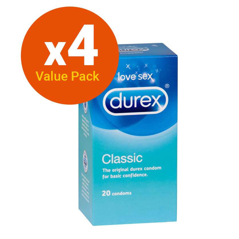 Buy Durex Bulk Pack Classic Condoms (4 x 20 Pack) at Mighty Ape NZ