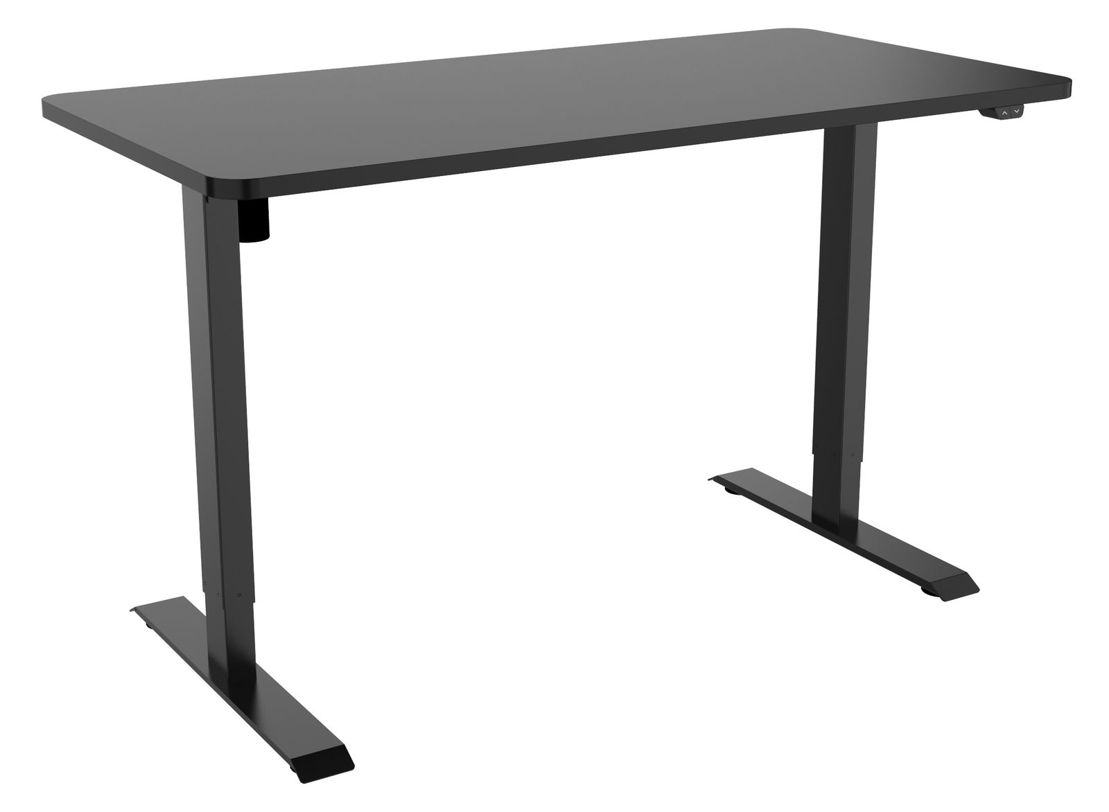 Gorilla Office: 2-Stage Motorised Height Adjustable Desk - Black/Black (1400 x 700mm)