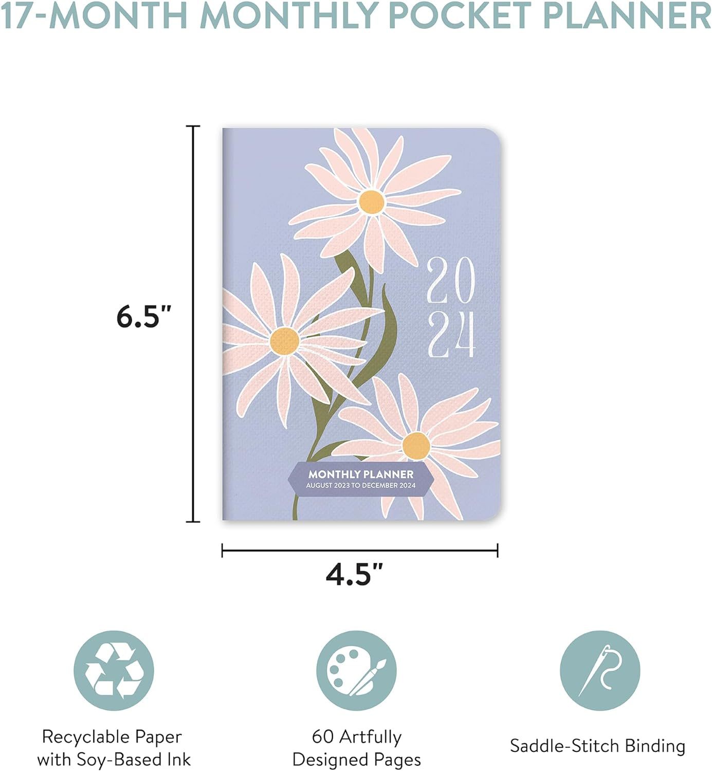Buy orange circle studio monthly pocket planner 2024 life in lilac