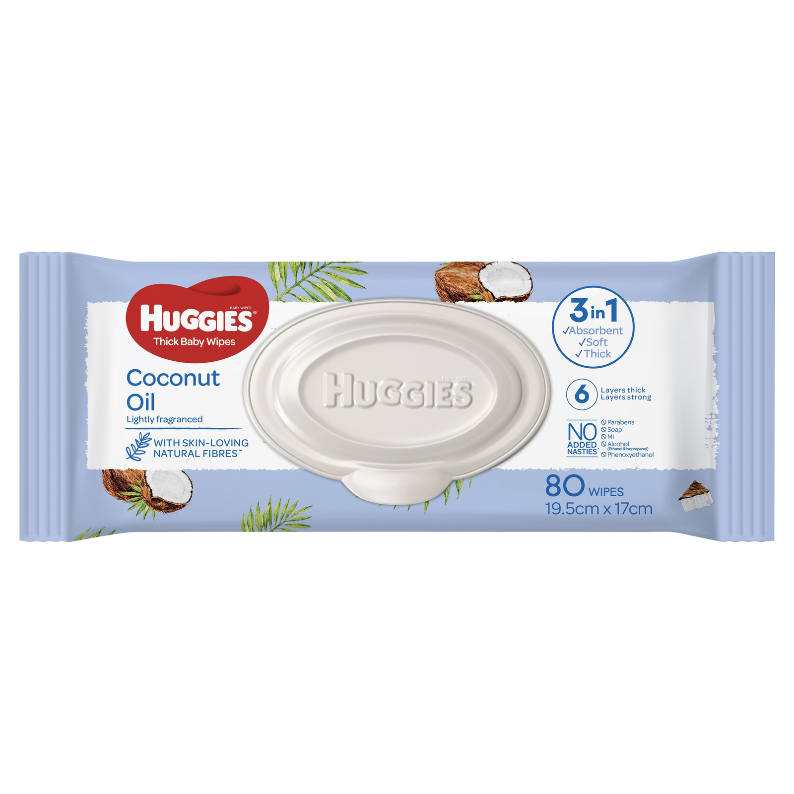 Huggies Baby Wipes Value Box - Coconut (4 Pks - 320 Wipes) image