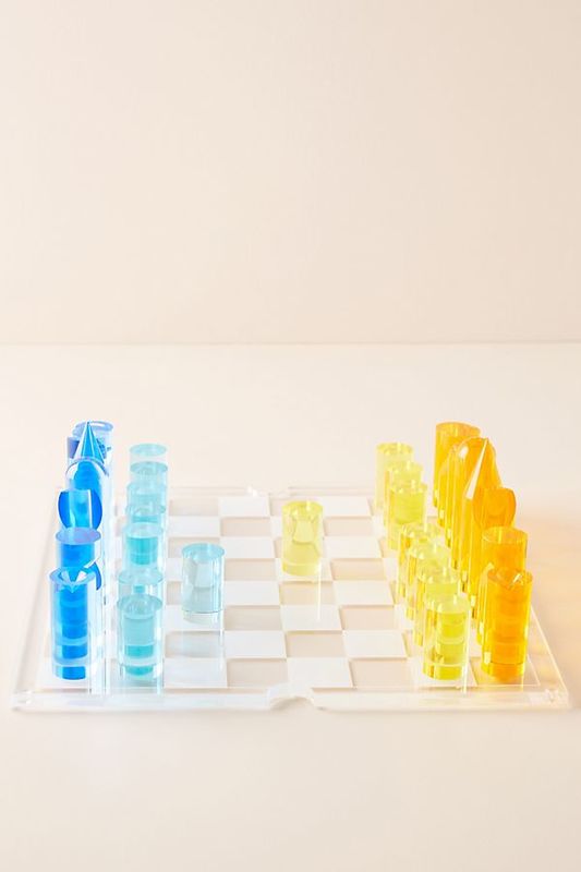 Sunnylife Lucite Chess Board Game at Mighty Ape Australia