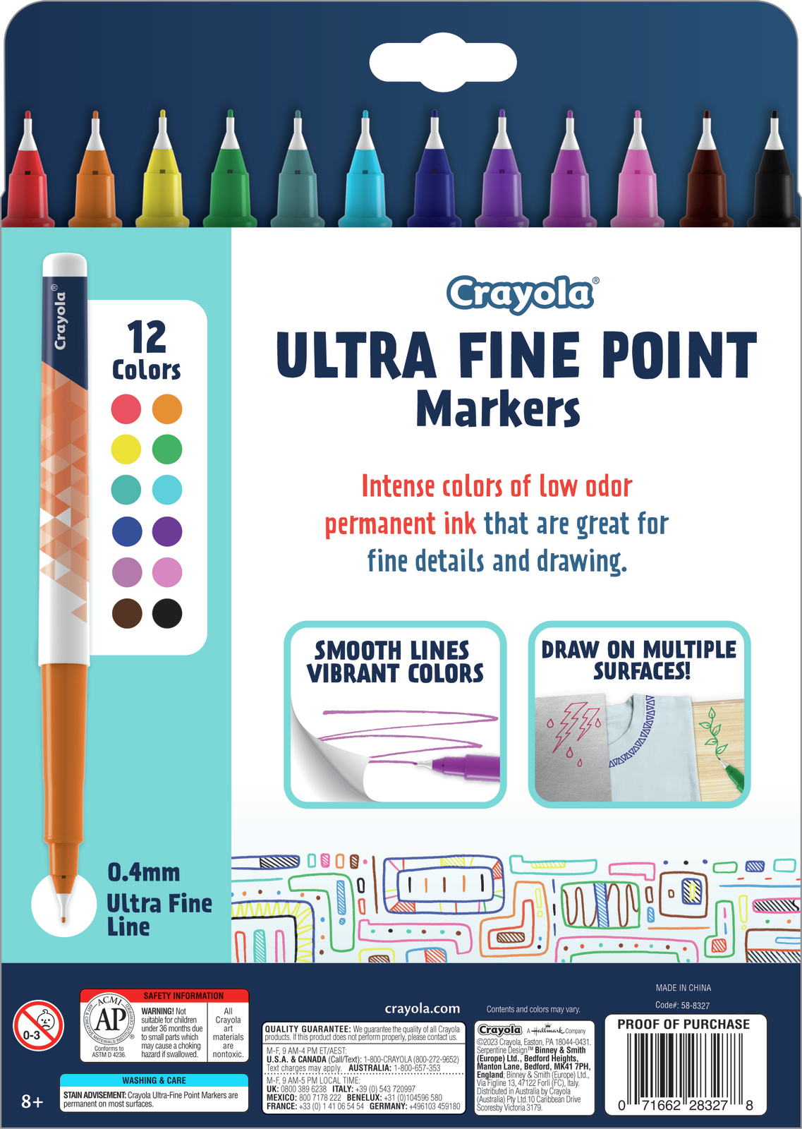 Buy Crayola Ultra Fine Point Markers at Mighty Ape NZ
