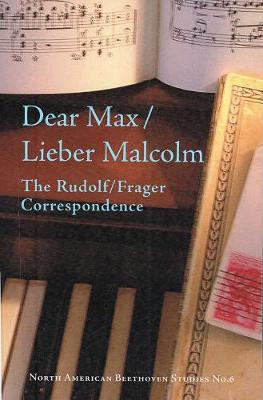 Dear Max/Lieber Malcolm - The Rudolf/Frager Correspondence image