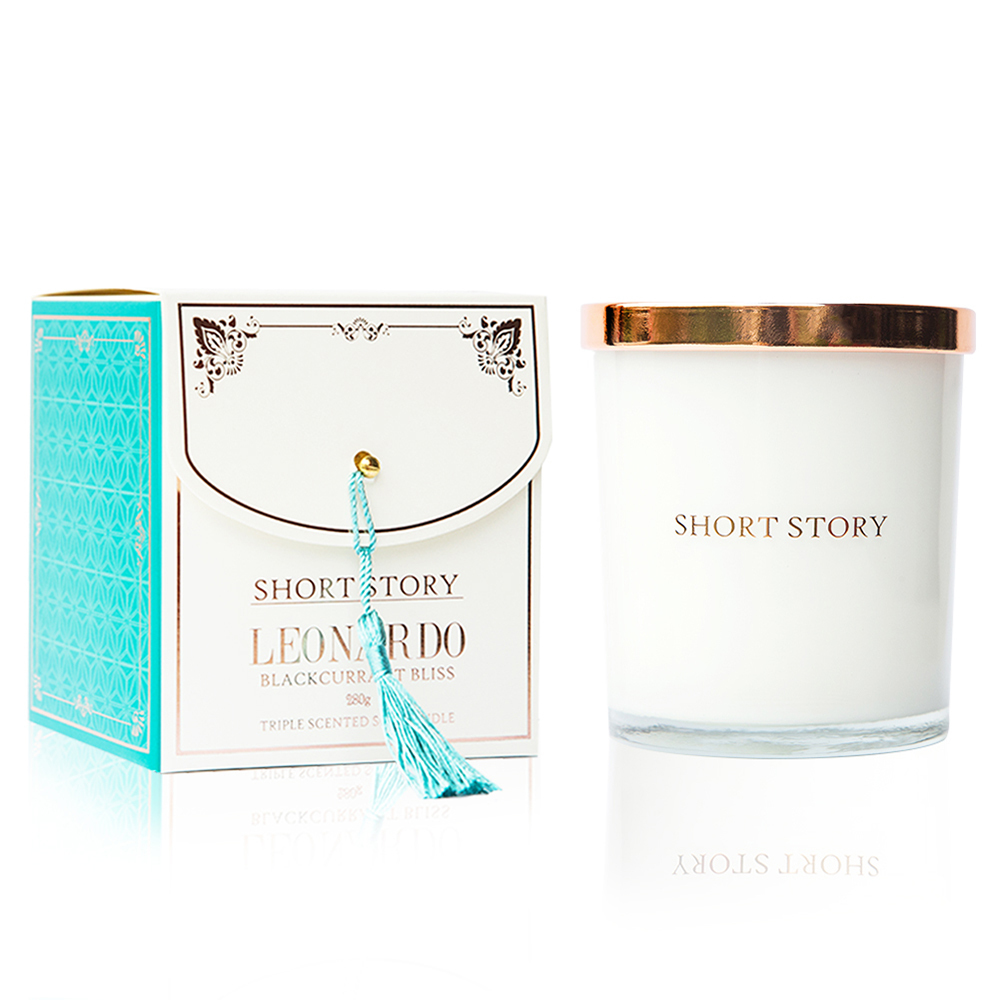 Short Story: Triple Scented Soy Candle - Leonardo (Blackcurrant Bliss)