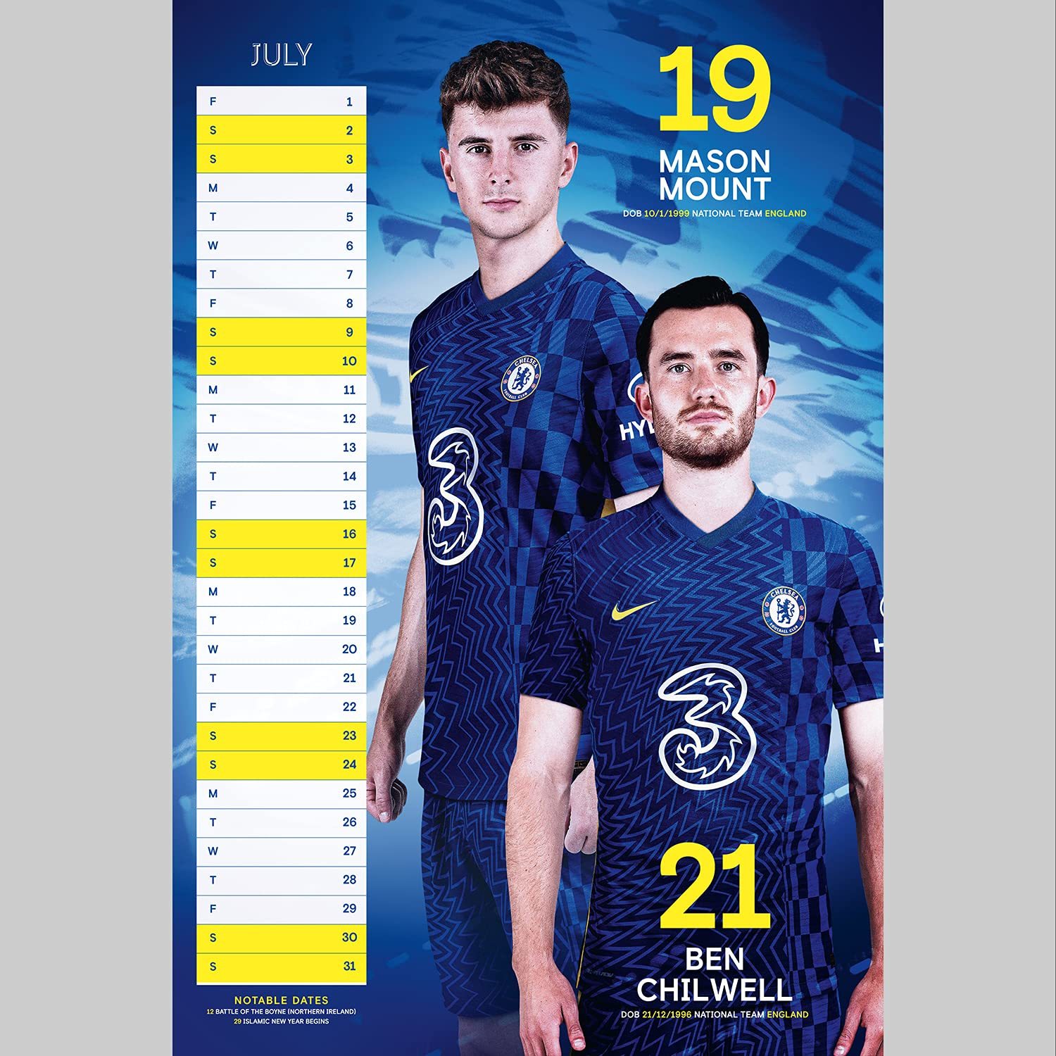 Buy Official Chelsea 2022 A3 Wall Calendar at Mighty Ape NZ