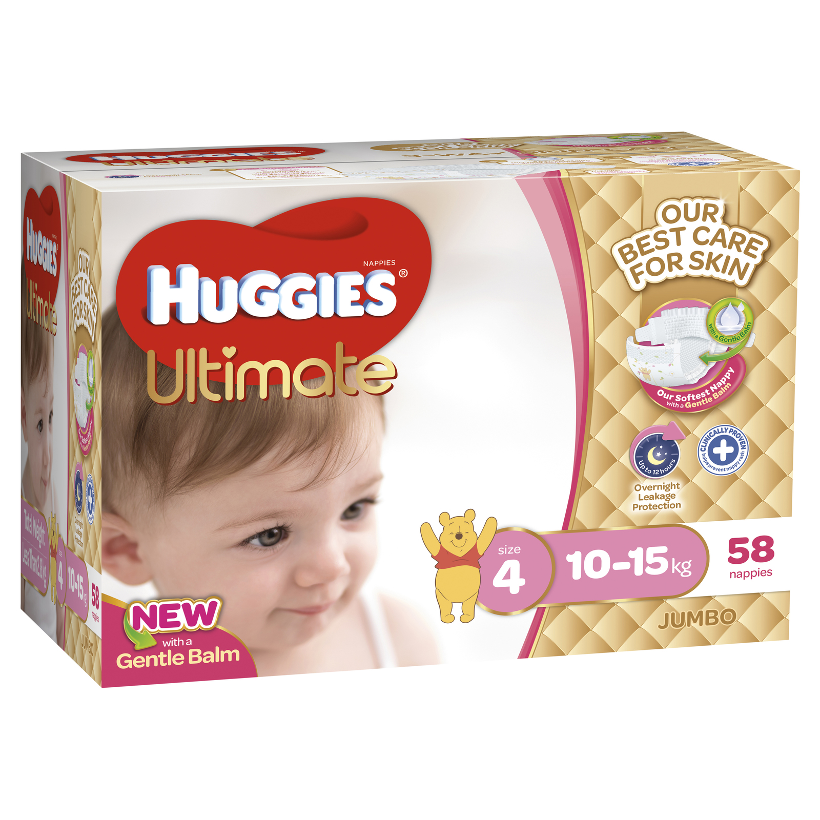 Buy Huggies Ultimate Nappies Jumbo Pack Toddler Girl 1015kg (58) at