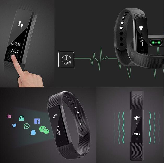 Smart Fitness Tracker Bands w/ Heart Rate Monitor - Green image