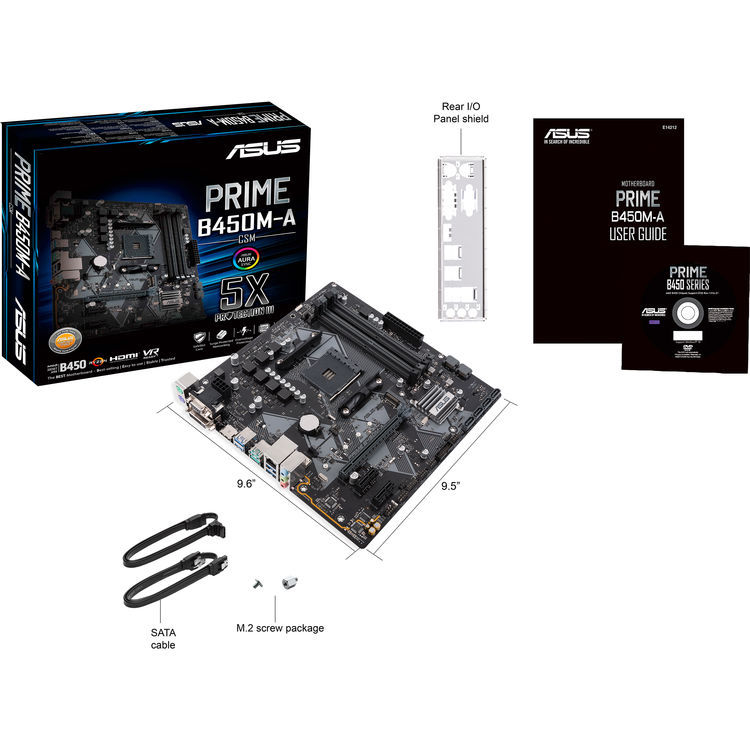 ASUS PRIME B450M-A mATX Motherboard