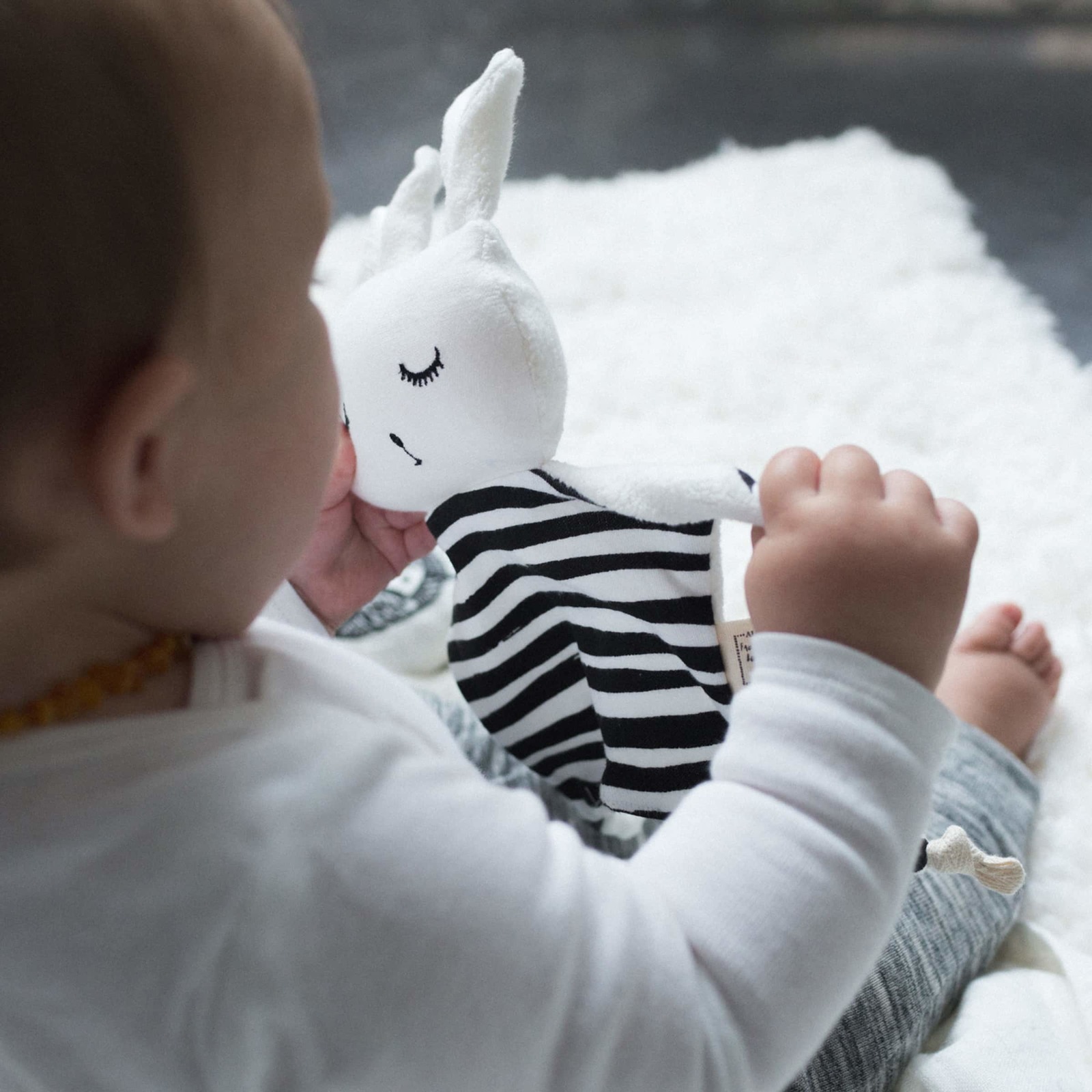 Wee Gallery: Organic Cuddle Bunnies - Stripes image