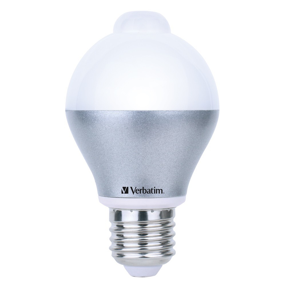 Verbatim LED Classic A 6W 480lm 3000K Warm White E27 - Built-In Sensor