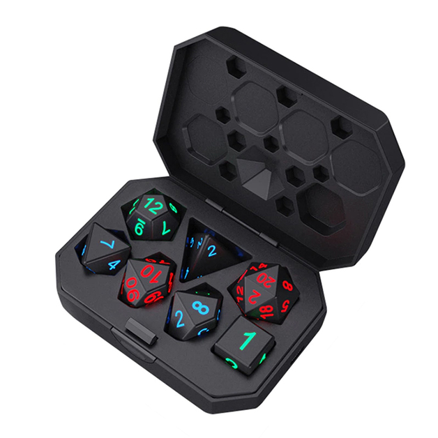 LED Polyhedral Light Up Dice Set (7 Piece Set) at Mighty Ape Australia
