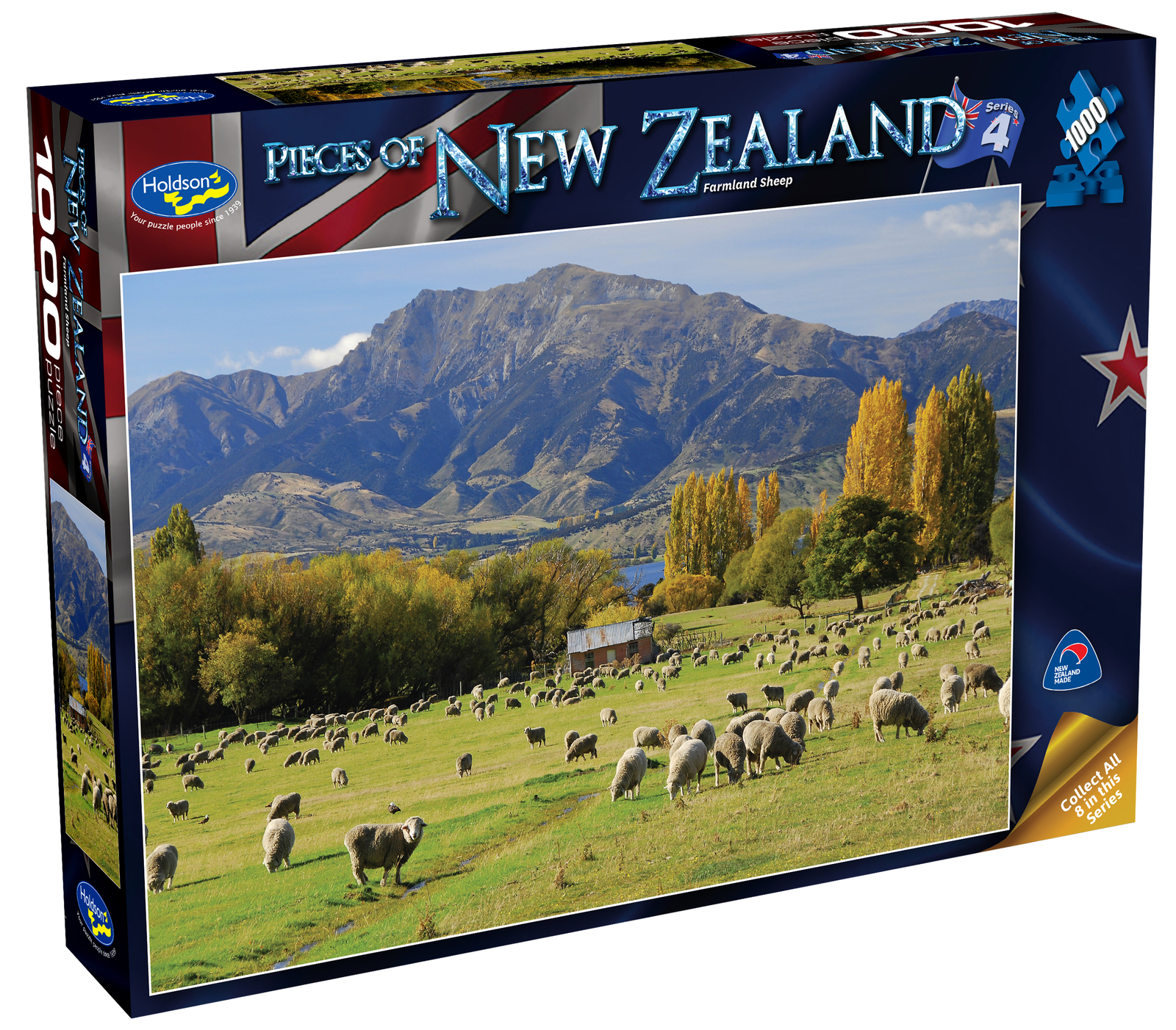 Holdson: Pieces of New Zealand - Series 4 - Farmland Sheep - 1000 Piece Puzzle image