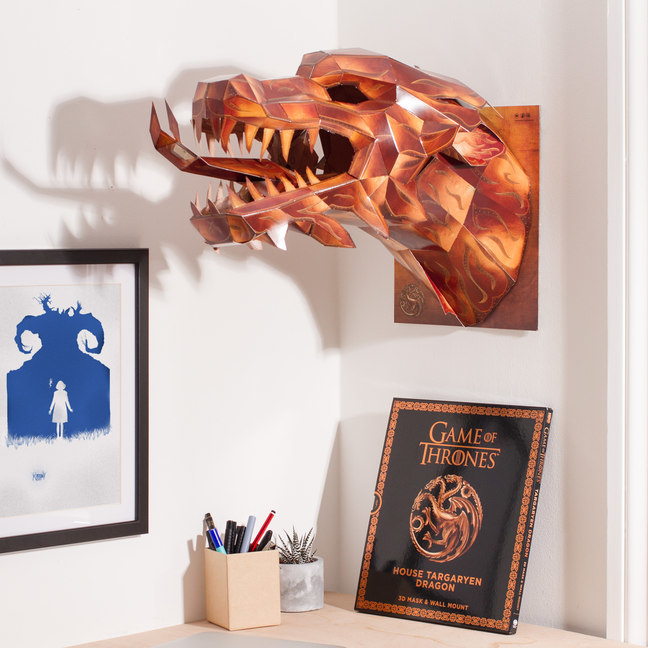 Game of Thrones Mask and Wall Mount - House Targaryen Dragon image