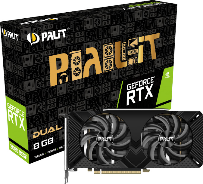 NVIDIA GeForce RTX 2060 SUPER DUAL 8GB Palit GPU image