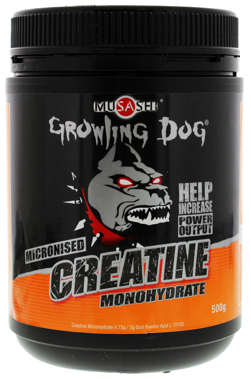 Buy Musashi Growling Dog Creatine 500g at Mighty Ape NZ
