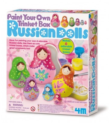 4M: Craft Paint Your Own Russian Doll Trinket Box image