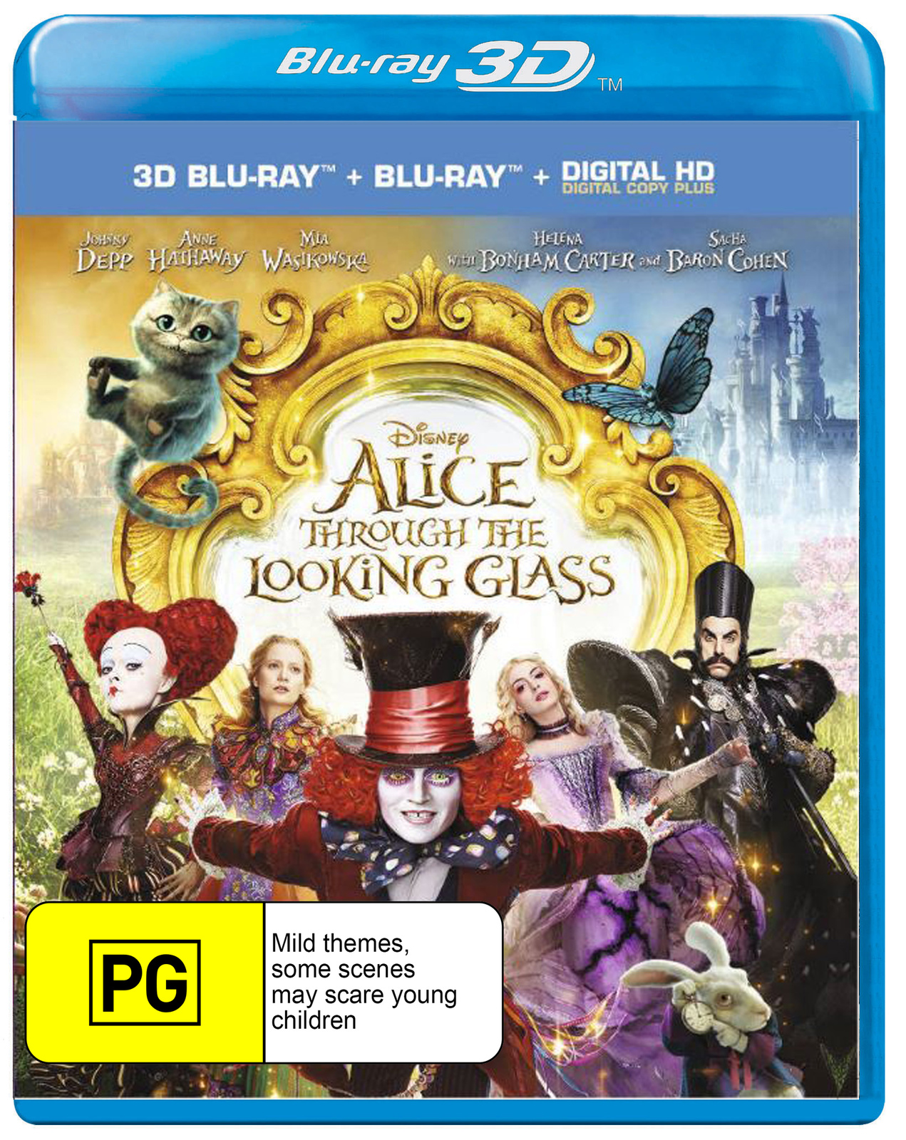 Alice Through the Looking Glass on Blu-ray, 3D Blu-ray