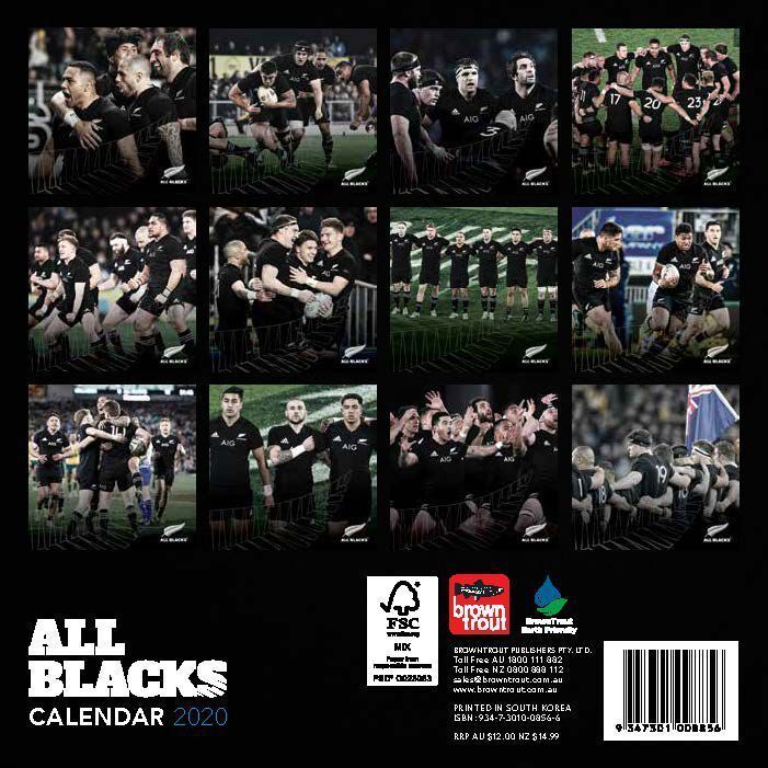 All Blacks 2020 Mini Wall Calendar