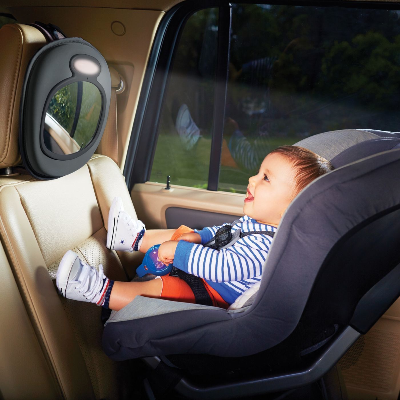 Munchkin: Brica - Night Light Musical Baby In Sight Car Mirror image