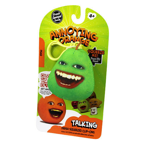 Annoying Orange Talking Plush Keyring / Clip-on - Pear