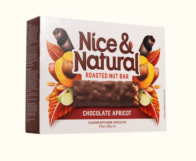 Nice & Natural Roasted Nut Bar - Chocolate Apricot (180g)