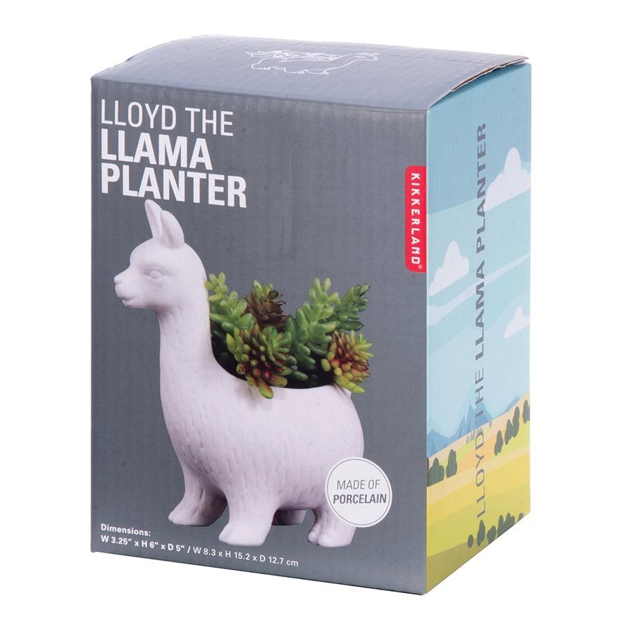 Kikkerland: Lloyd the Llama Planter image