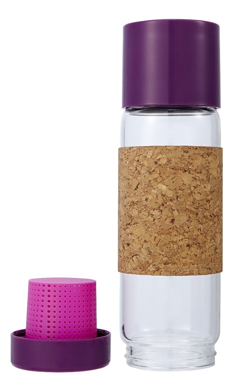 Tea Time Glass Infusion Bottle Purple at Mighty Ape Australia