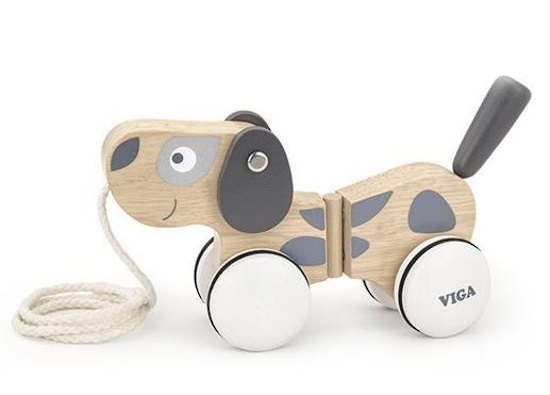 VIGA Wooden Toys: Scandinavian Puppy - Pull-a-long Toy image