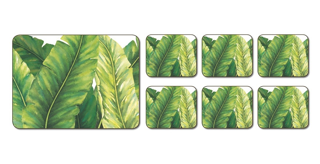Tropical Leaves Placemats (Set of 6) at Mighty Ape NZ
