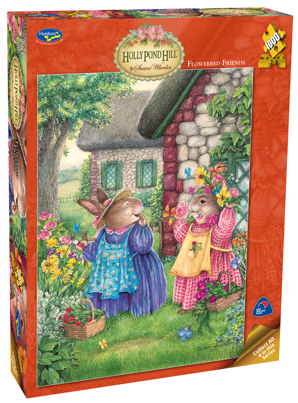Holdson 1000pce Puzzles Holly Pond Hill Flowerbed Friends Board
