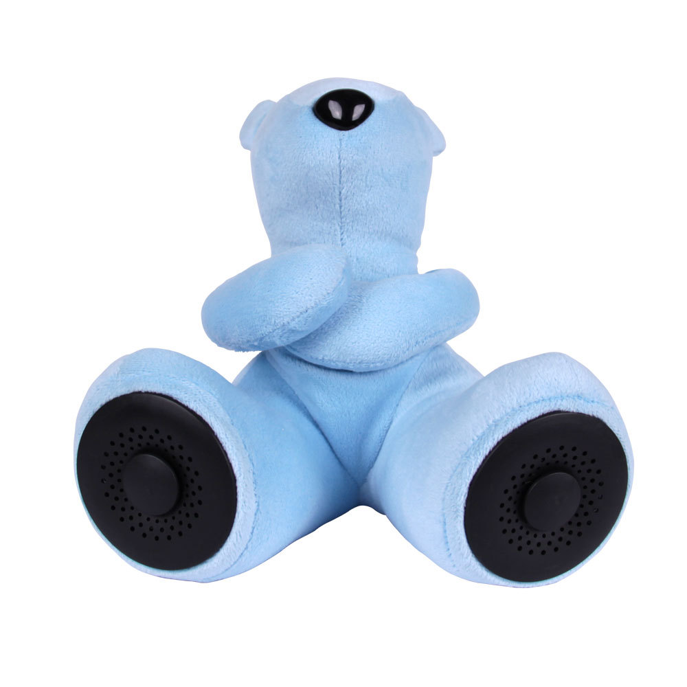 Portable Teddy Bear Speaker (Blue)